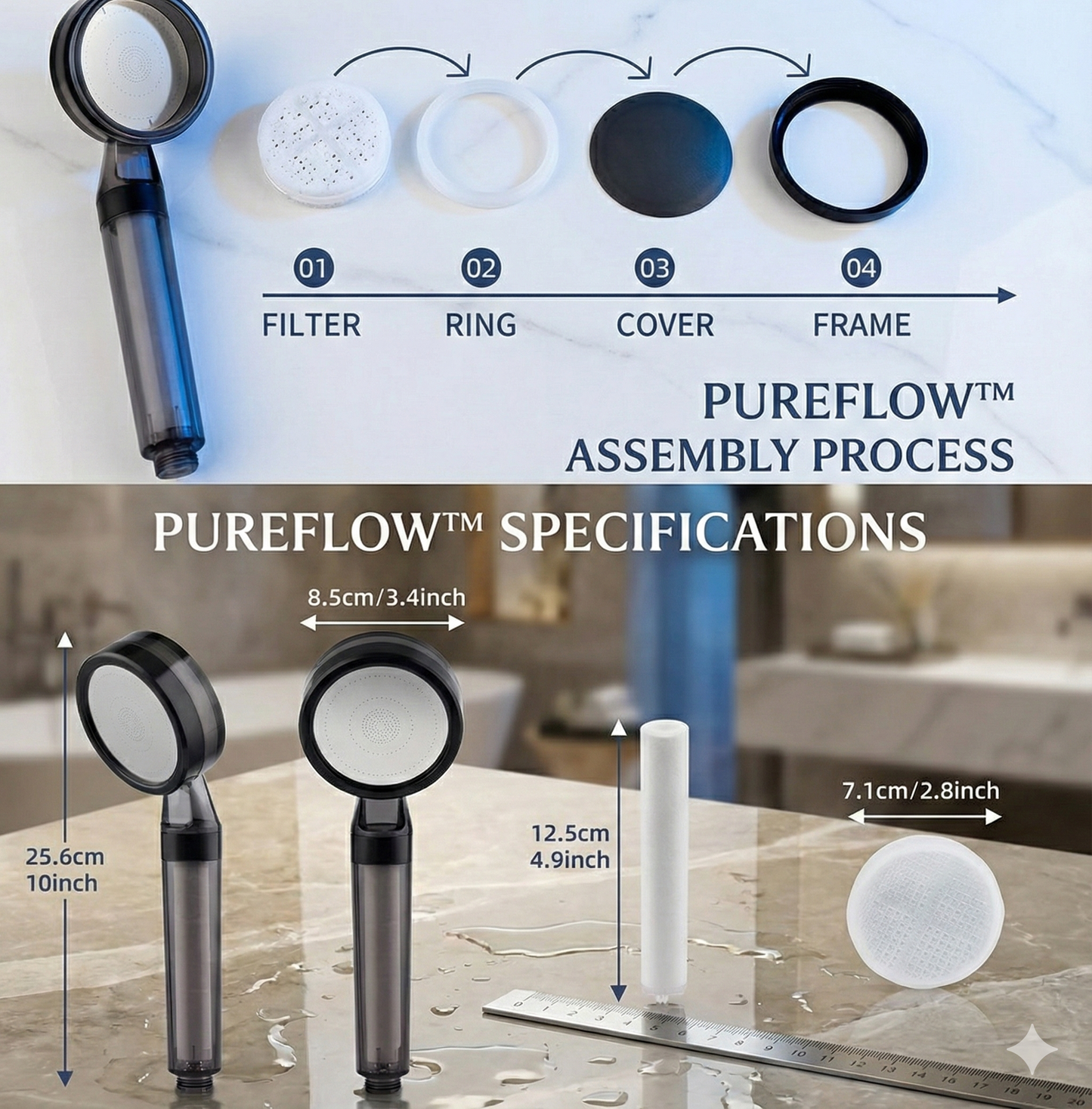 PureFlow™ Filtered Shower Head